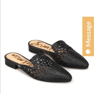 San Edelman black woven mules 6,5